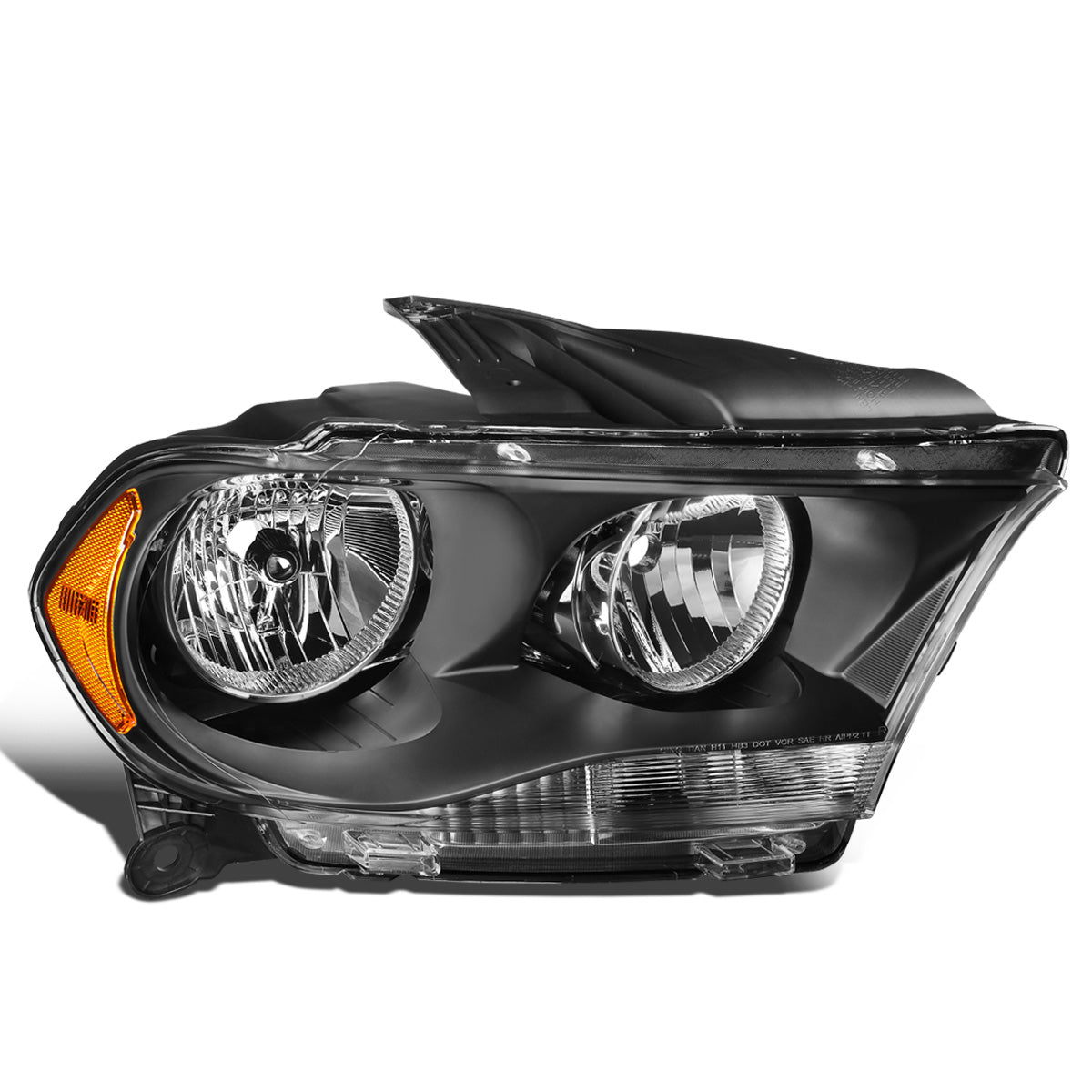 FAROS OE STYLE - 11-13 DODGE DURANGO - ONLY FITS MODELS W/ HALOGEN HEADLIGHTS - H11 LOW BEAM / 9005 HIGH BEAM - BLACK HOUSING - RIGHT