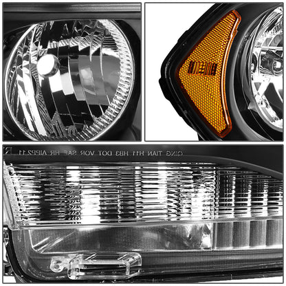 FAROS OE STYLE - 11-13 DODGE DURANGO - ONLY FITS MODELS W/ HALOGEN HEADLIGHTS - H11 LOW BEAM / 9005 HIGH BEAM - BLACK HOUSING - RIGHT