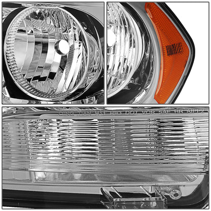 FAROS OE STYLE - 11-13 DODGE DURANGO - ONLY FITS MODELS W/ HALOGEN HEADLIGHTS - H11 LOW BEAM / 9005 HIGH BEAM - CHROME HOUSING - LEFT