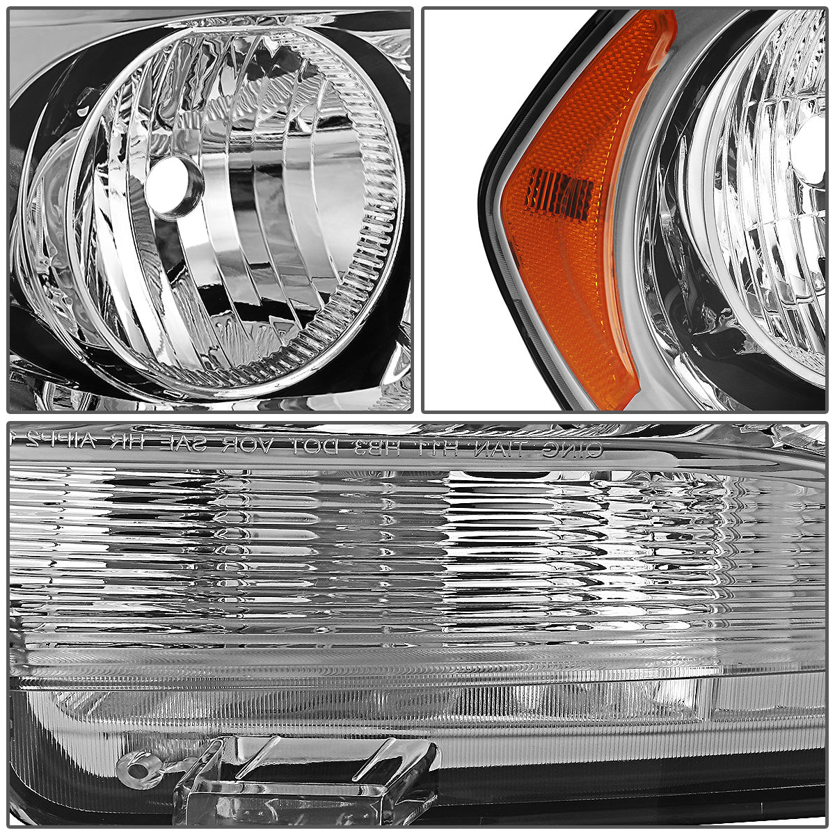 FAROS OE STYLE - 11-13 DODGE DURANGO - ONLY FITS MODELS W/ HALOGEN HEADLIGHTS - H11 LOW BEAM / 9005 HIGH BEAM - CHROME HOUSING - RIGHT