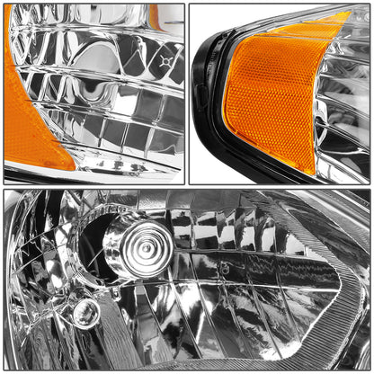 FAROS 06 HYUNDAI ACCENT / 07-11 HYUNDAI ACCENT - USES H4 HIGH / LOW BEAM BULBS / 2357A PARKING / TURN SIGNAL - FITS 06 HYUNDAI ACCENT USA BUILT AFTER 05/23/06 &  FITS 06  HYUNDAI ACCENT SEDAN CANADA BUILT AFTER 05/23/06 - RIGHT - OE STYLE - CHROME