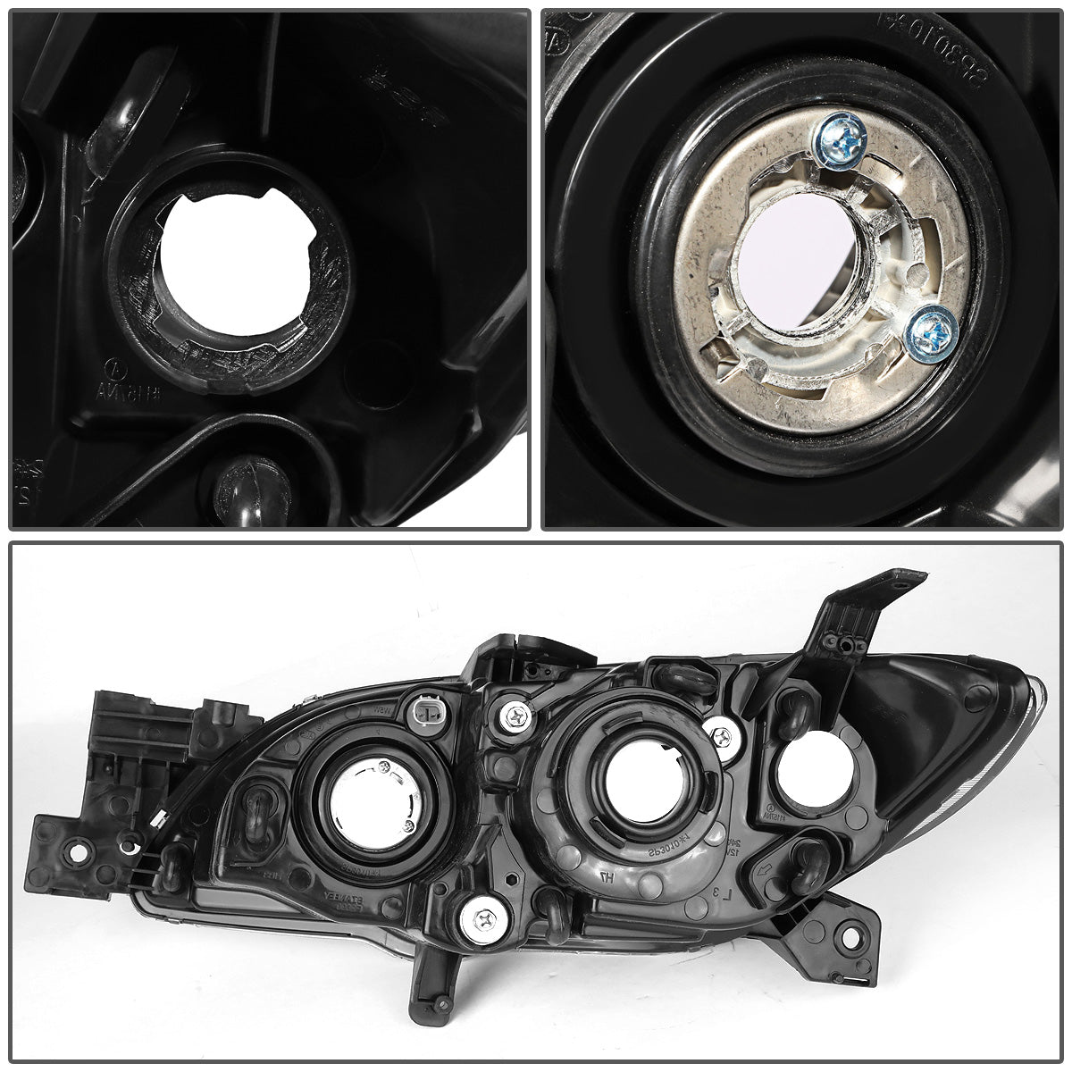 FAROS OE STYLE - 04-09 MAZDA 3 4-DOOR SEDAN - USES 9005 HIGH / H7 LOW BEAM BULBS - RIGHT