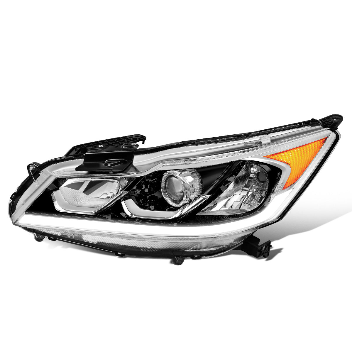 FAROS OE STYLE - 16-17 HONDA ACCORD SEDAN - FITS EX EX-L SE SPORT MODELS W/ HALOGEN HEADLIGHTS & LED DRL - H11 LOW / 9005 HIGH / 7444NA SIGNAL - LEFT