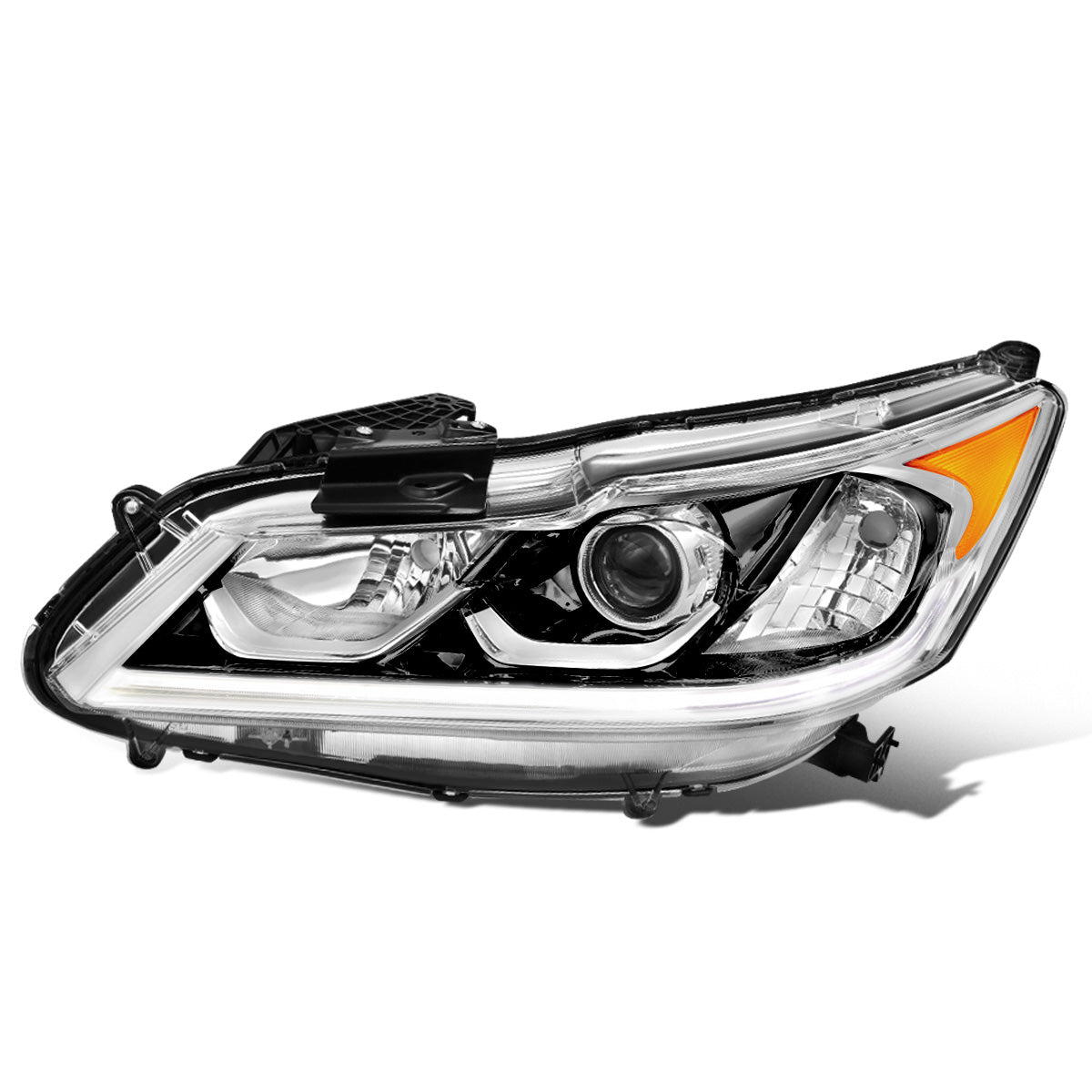 FAROS OE STYLE - 16-17 HONDA ACCORD SEDAN - FITS EX EX-L SE SPORT MODELS W/ HALOGEN HEADLIGHTS & LED DRL - H11 LOW / 9005 HIGH / 7444NA SIGNAL - LEFT