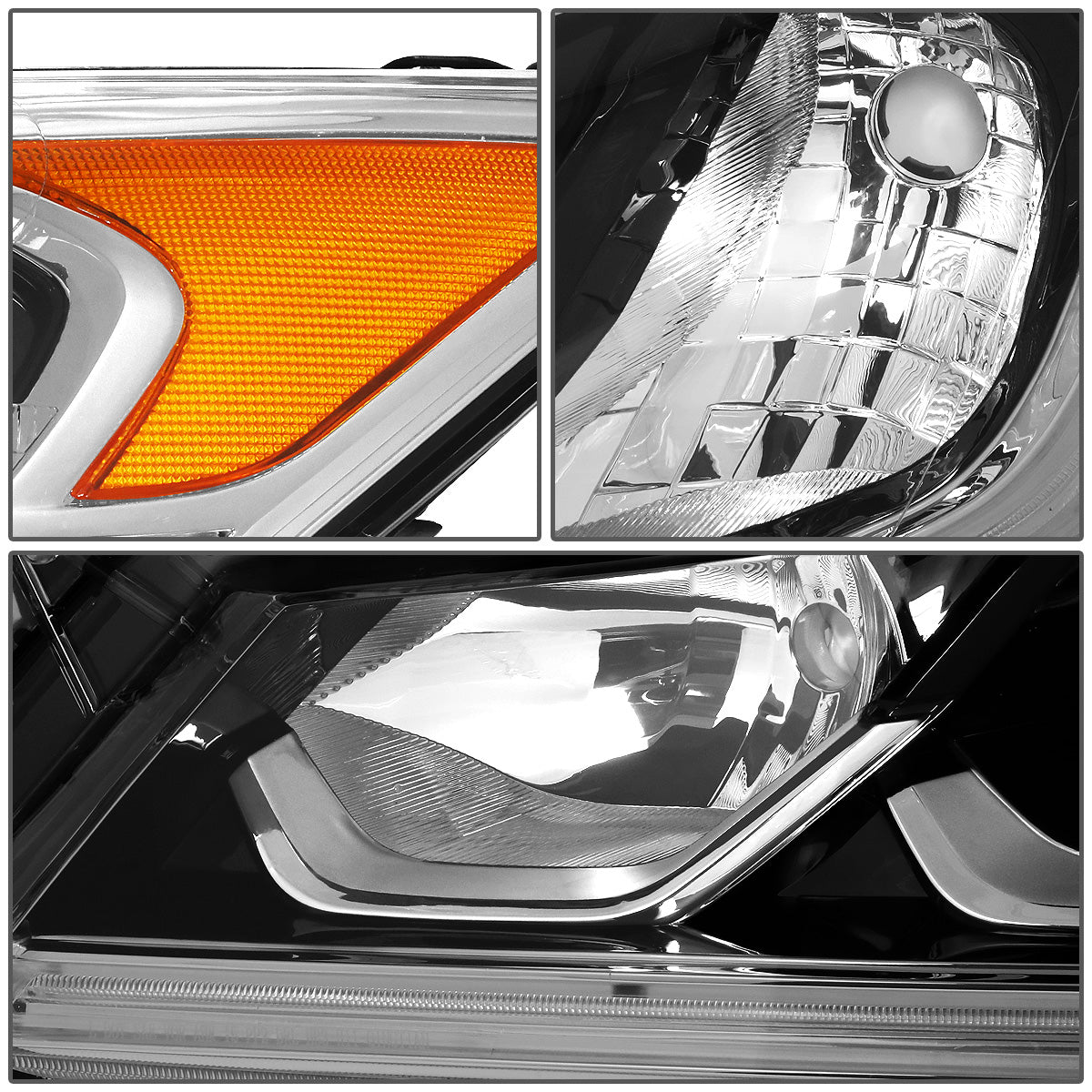 FAROS OE STYLE - 16-17 HONDA ACCORD SEDAN - FITS EX EX-L SE SPORT MODELS W/ HALOGEN HEADLIGHTS & LED DRL - H11 LOW / 9005 HIGH / 7444NA SIGNAL - LEFT