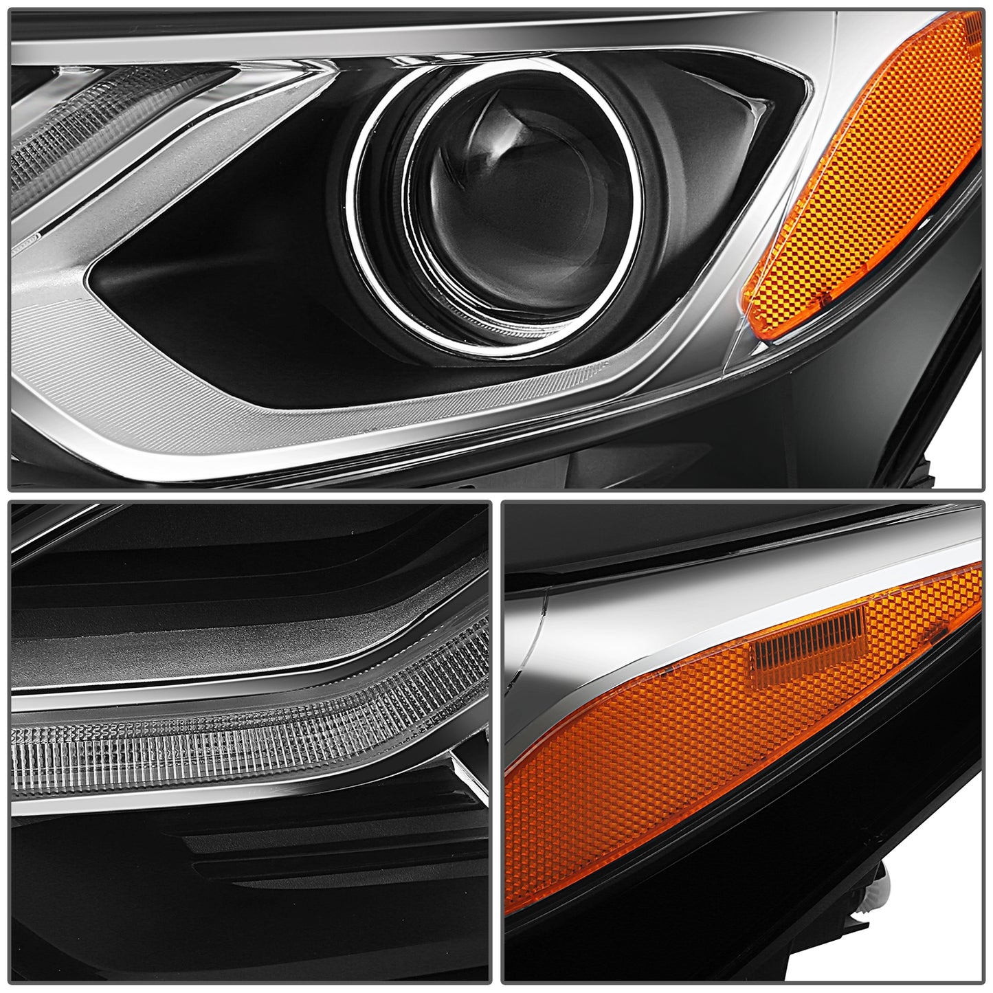 FAROS OE STYLE - 18-21 CHEVROLET EQUINOX - FITS MODELS WITH FACTORY HALOGEN HEADLIGHTS - 9012 HIGH / LOW BEAM / 7444NA TURN SIGNAL - BLACK HOUSING - LEFT