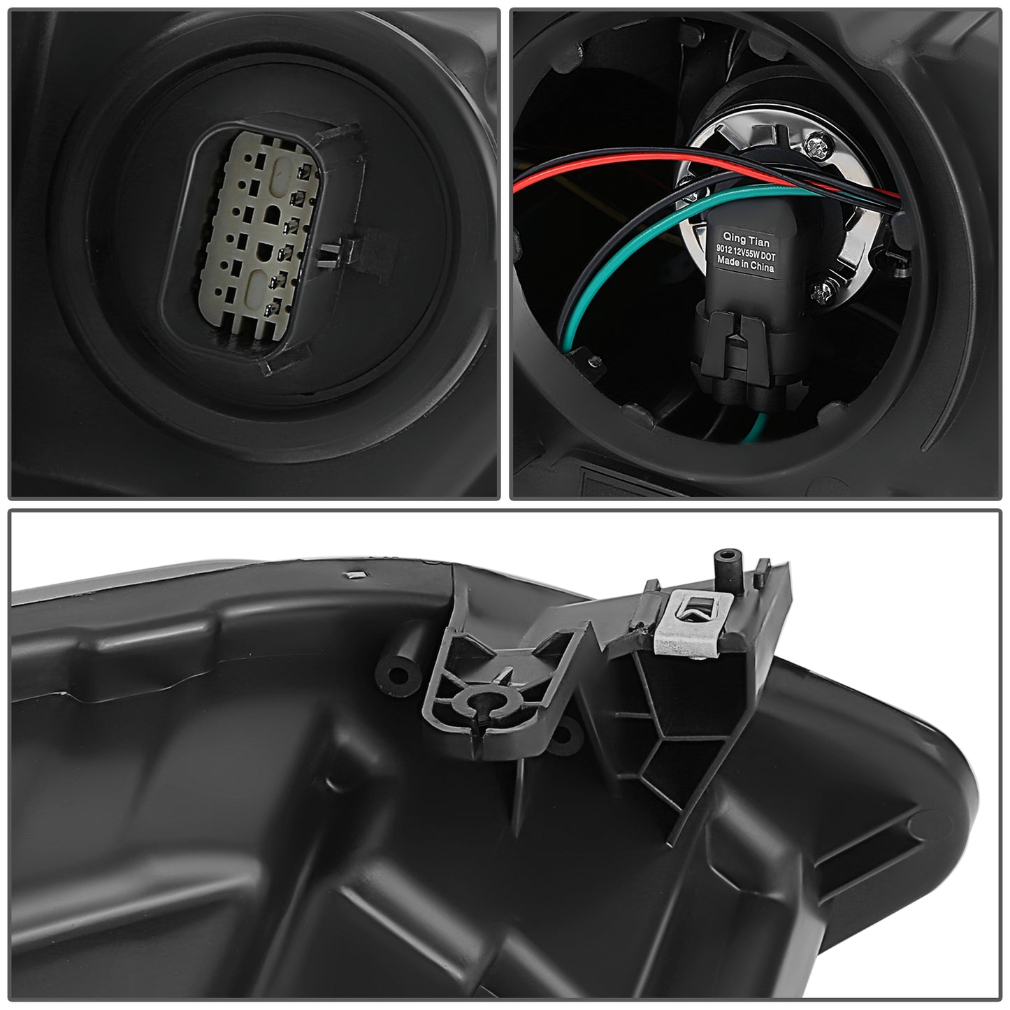 FAROS OE STYLE - 18-21 CHEVROLET EQUINOX - FITS MODELS WITH FACTORY HALOGEN HEADLIGHTS - 9012 HIGH / LOW BEAM / 7444NA TURN SIGNAL - BLACK HOUSING - LEFT