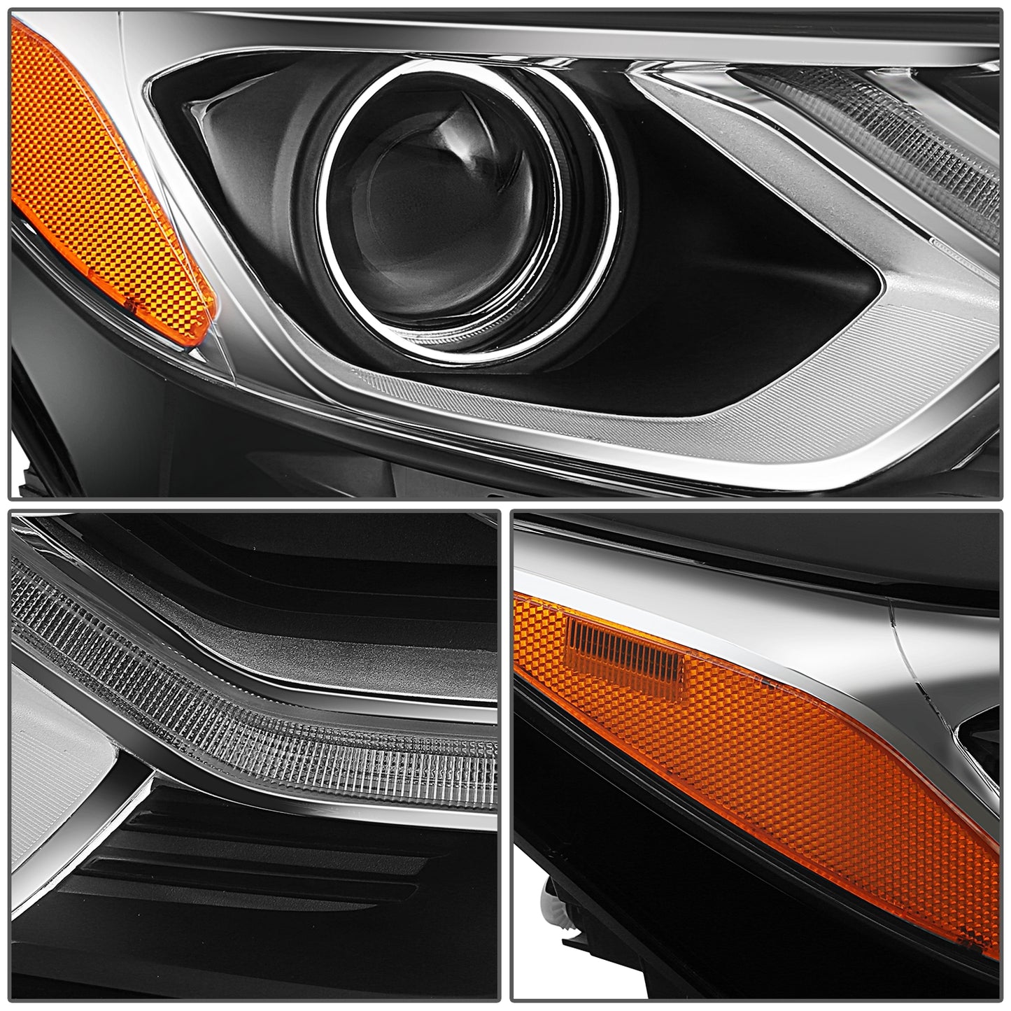 FAROS OE STYLE - 18-21 CHEVROLET EQUINOX - FITS MODELS WITH FACTORY HALOGEN HEADLIGHTS - 9012 HIGH / LOW BEAM / 7444NA TURN SIGNAL - BLACK HOUSING - RIGHT