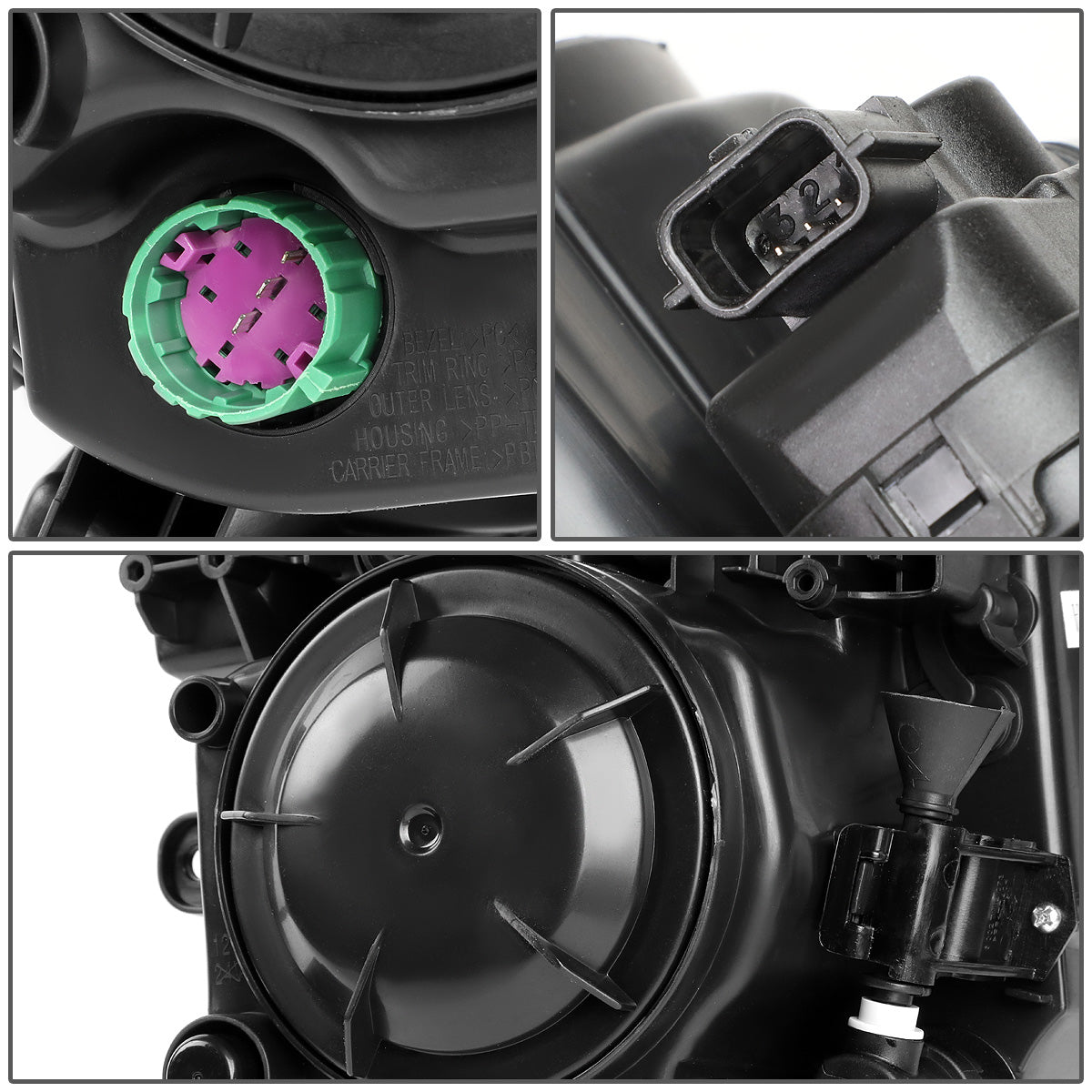 FAROS OE STYLE - 14-18 JEEP CHEROKEE - USES 9012 HIR BULB - LEFT - OE STYLE - BLACK