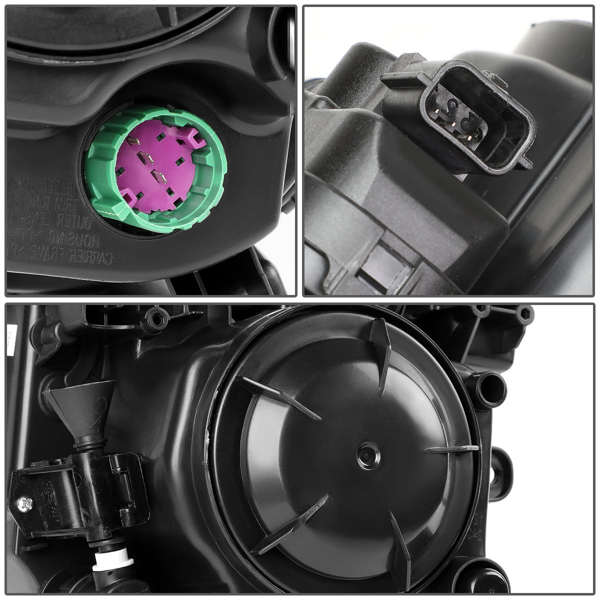 FAROS OE STYLE - 14-18 JEEP CHEROKEE - USES 9012 HIR BULB - RIGHT - OE STYLE - BLACK