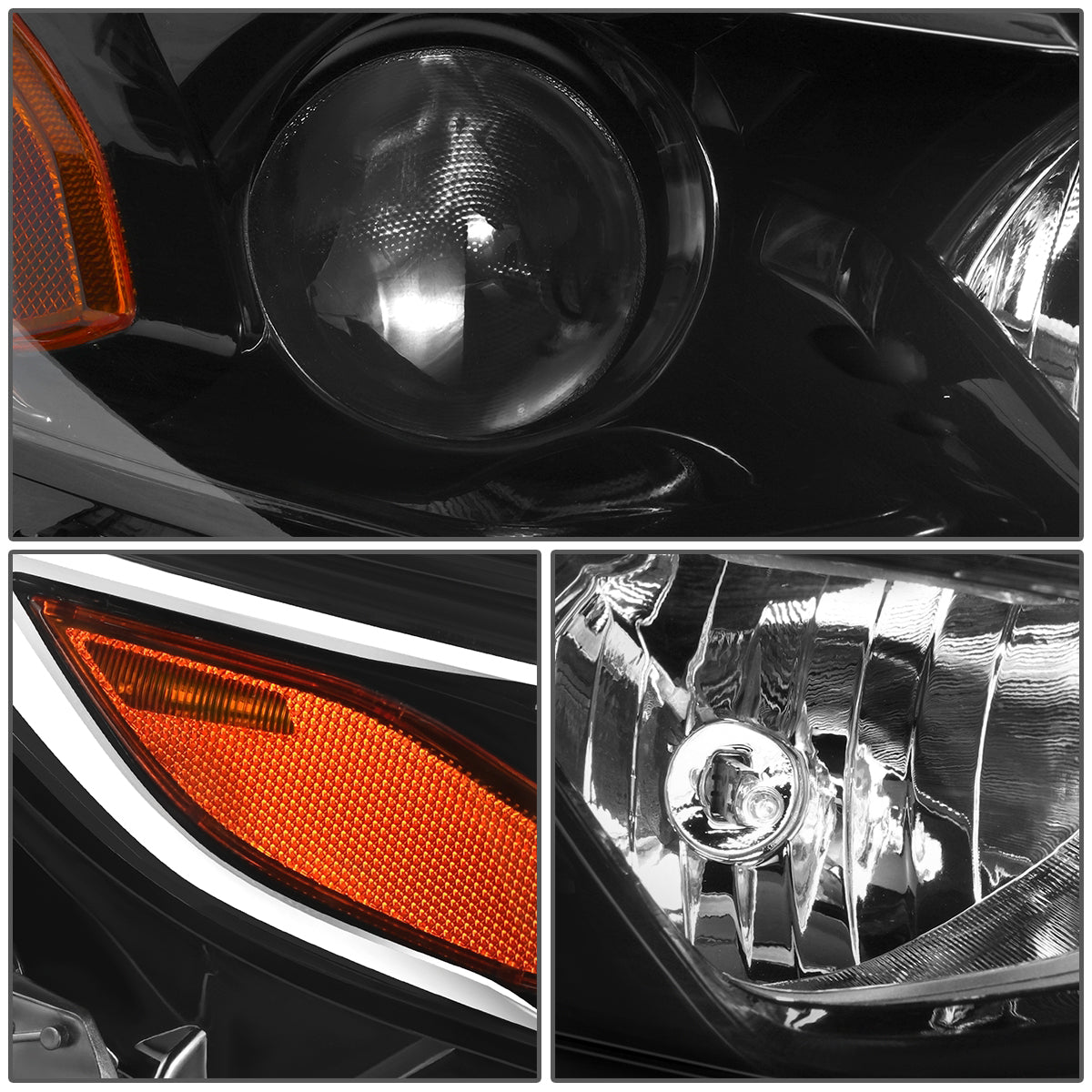 FAROS 19-21 CHEVY MALIBU - USES H7 HIGH / H1 LOW BEAM BULBS - FITS HALOGEN HEADLIGHT MODELS, NOT FOR FACTORY LED HEADLIGHTS - RIGHT - OE STYLE - BLACK