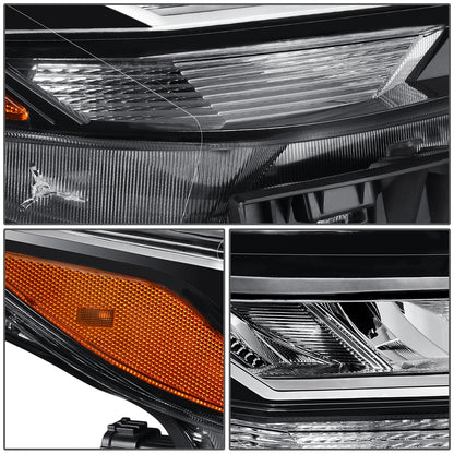 FAROS OE STYLE - 20-22 NISSAN SENTRA - USES H9 HIGH / H11 LOW BEAM BULBS W/ DRL - FITS S, SR PREMIUM, SV MODELS ONLY ALSO FITS WITH FACTORY LED HEADLIGHTS - RIGHT - OE STYLE - CHROME