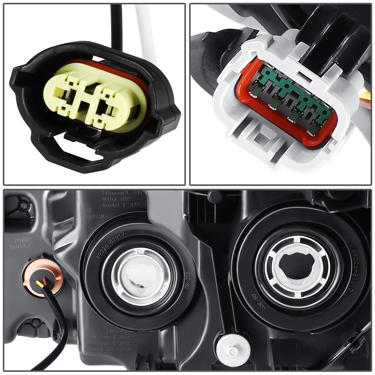 FAROS OE STYLE - 16-18 NISSAN ALTIMA - FITS MODELS WITH FACTORY HALOGEN HEADLIGHTS ONLY - H11 LOW BEAM / H9 HIGH BEAM / 168 SIDE MARKER / 7444NA TURN SIGNAL - RIGHT