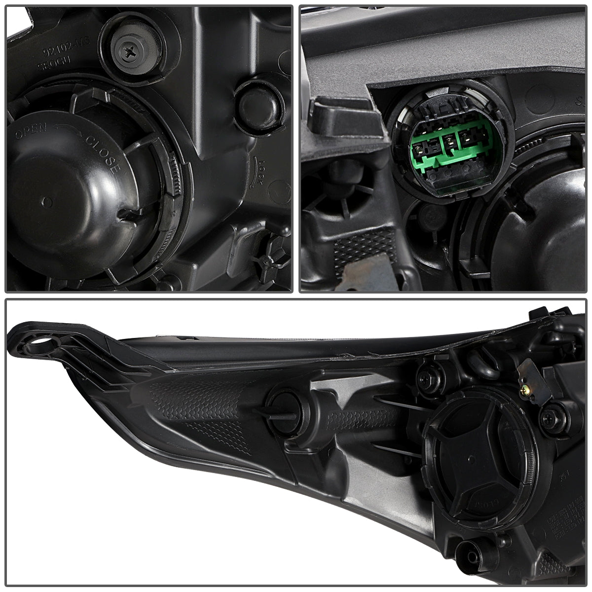 FAROS OE STYLE - 19-21 KIA FORTE - USES H7 HIGH / 9005 LOW BEAM BULBS / 7507 TURN SIGNAL - FITS S, SR PREMIUM, SV MODELS ONLY FITS W/ FACTORY LED HEADLIGHTS ASLO FITS SEDAN MODELS W/ HALOGEN HEADLIGHTS W/O LED DRL - LEFT - OE STYLE - BLACK