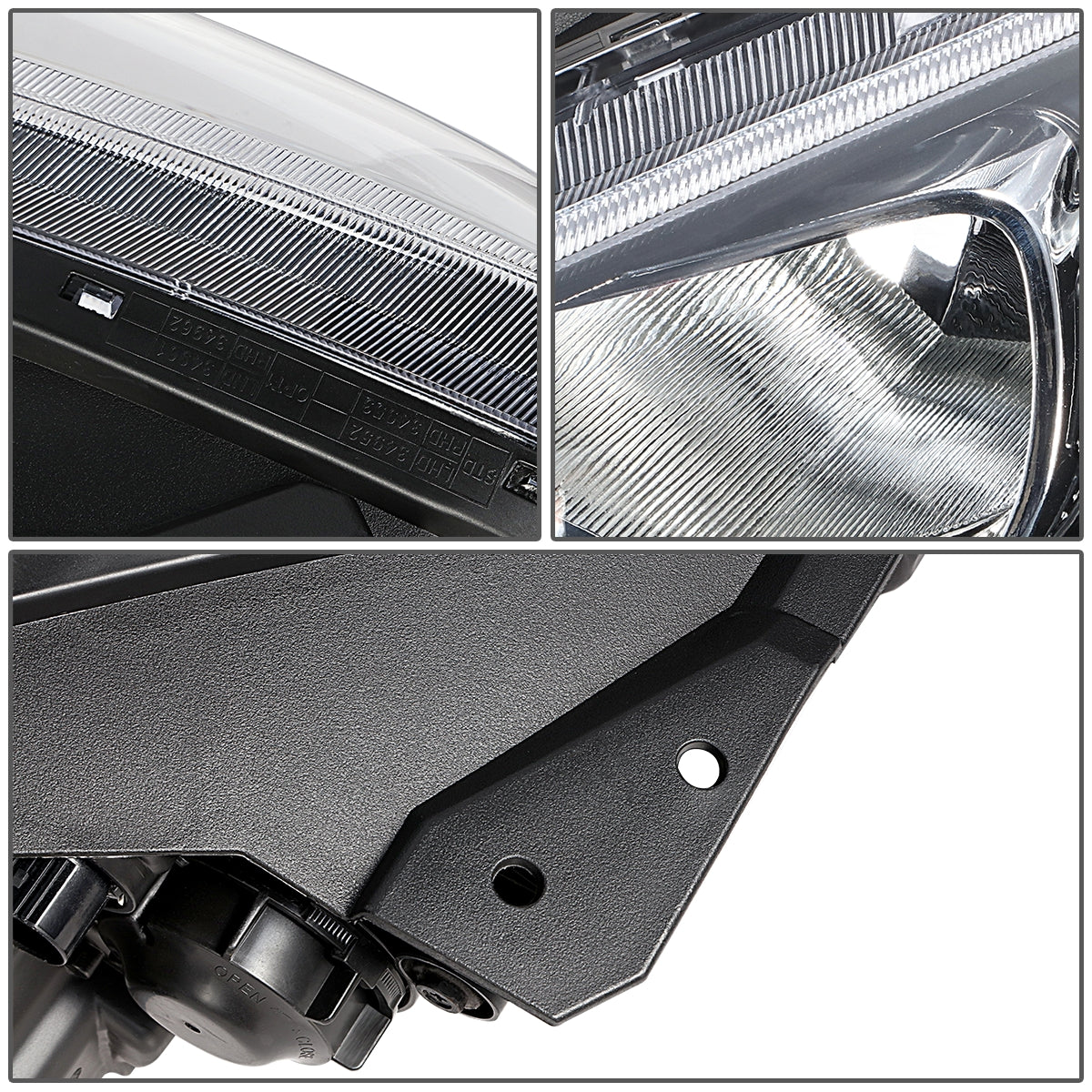 FAROS OE STYLE - 19-21 KIA FORTE - USES H7 HIGH / 9005 LOW BEAM BULBS / 7507 TURN SIGNAL - FITS S, SR PREMIUM, SV MODELS ONLY FITS W/ FACTORY LED HEADLIGHTS ASLO FITS SEDAN MODELS W/ HALOGEN HEADLIGHTS W/O LED DRL - LEFT - OE STYLE - BLACK