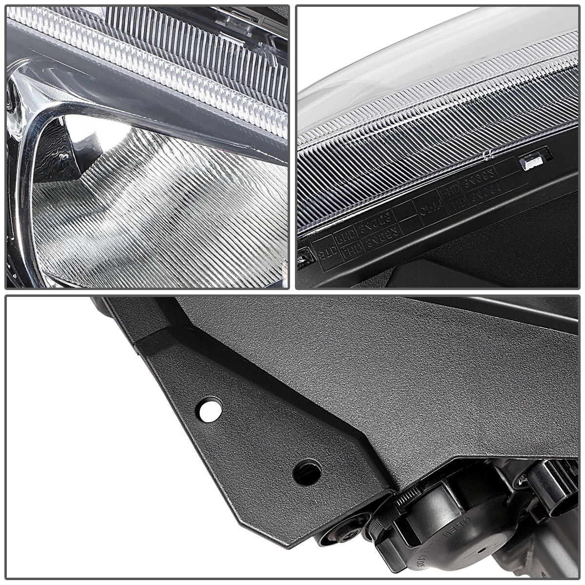 FAROS OE STYLE - 19-21 KIA FORTE - USES H7 HIGH / 9005 LOW BEAM BULBS / 7507 TURN SIGNAL - FITS S, SR PREMIUM, SV MODELS ONLY FITS W/ FACTORY LED HEADLIGHTS ASLO FITS SEDAN MODELS W/ HALOGEN HEADLIGHTS W/O LED DRL - RIGHT - OE STYLE - BLACK