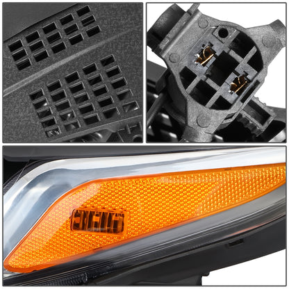 FAROS OE STYLE - 19-20 KIA OPTIMA - USES 9005 HIGH / LOW BEAM BULBS / 2825 SIDE MARKERS W/ DAYTIME RUNNING LIGHTS - FITS MODELS WITH LED DRL - LEFT - OE STYLE - BLACK