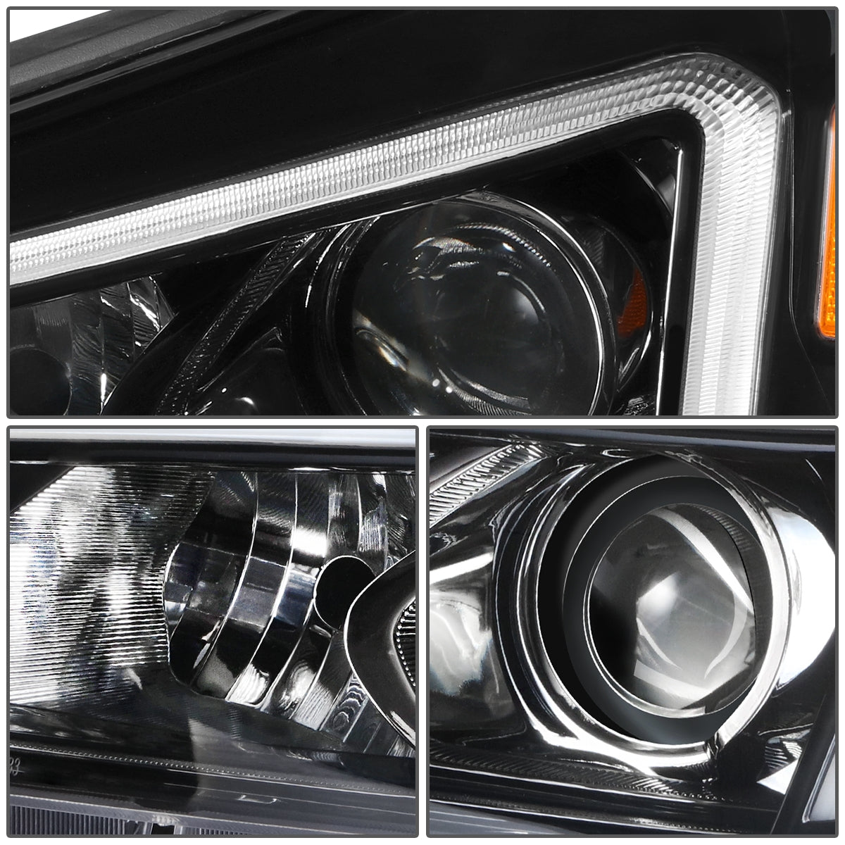 FAROS OE STYLE - 19-21 HYUNDAI TUCSON - USES 9005 HIGH / H7 LOW BEAM BULBS / 2357A TURN SIGNAL W/ DAYTIME RUNNING LIGHTS - FITS HALOGEN LAMP MODELS W/O LED POSITION LAMP - LEFT - OE STYLE - BLACK