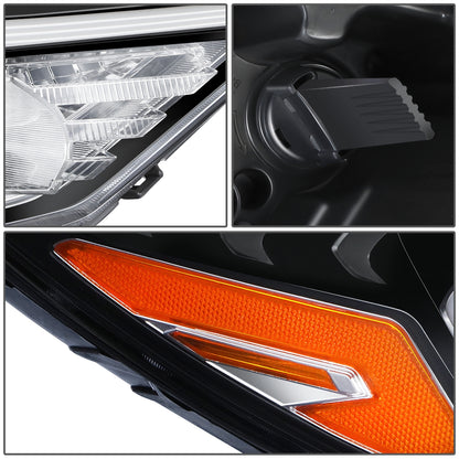 FAROS OE STYLE - 19-21 HYUNDAI TUCSON - USES 9005 HIGH / H7 LOW BEAM BULBS / 2357A TURN SIGNAL W/ DAYTIME RUNNING LIGHTS - FITS HALOGEN LAMP MODELS W/O LED POSITION LAMP - RIGHT - OE STYLE - BLACK