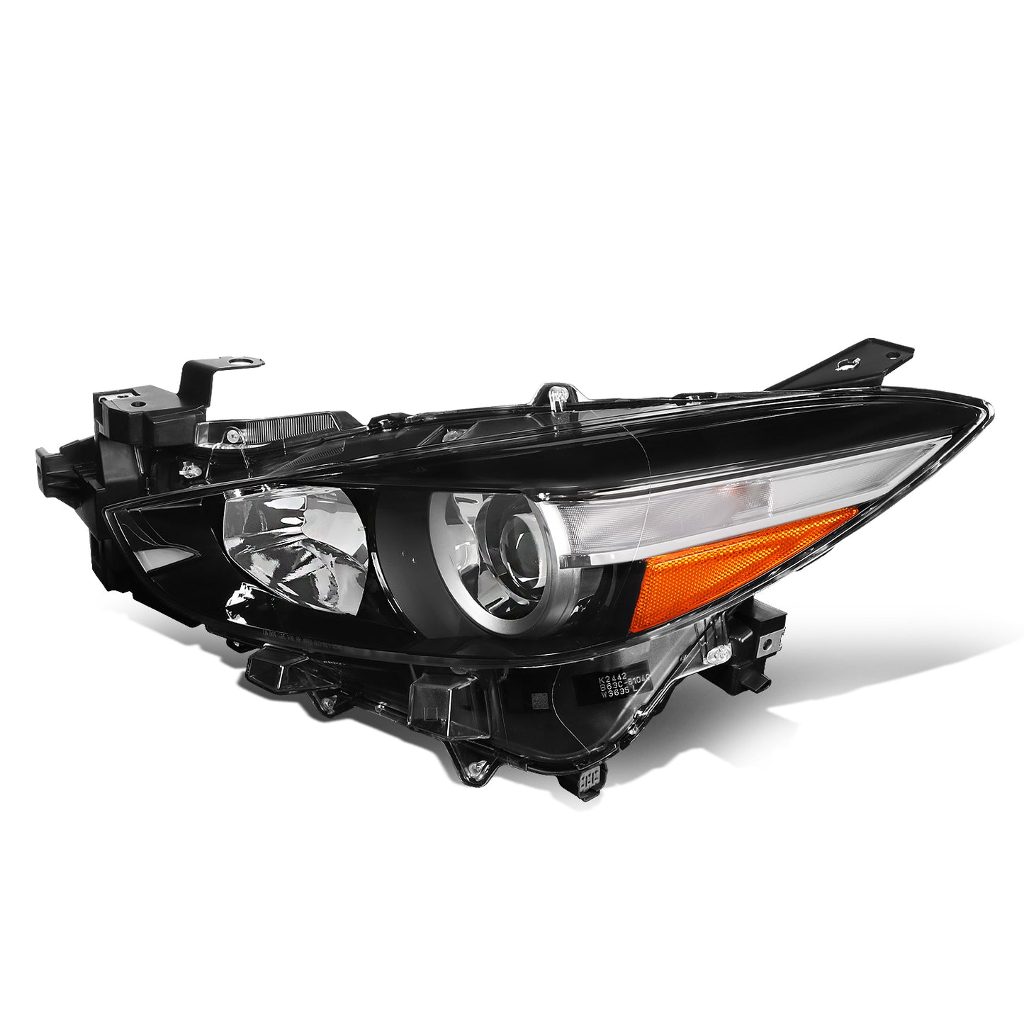 FAROS OE STYLE - 17-18 MAZDA 3 - FITS MODELS WITH FACTORY HALOGEN HEADLIGHTS ONLY - 168 SIDE MARKER, 9005 HIGH BEAM, H11 LOW BEAM - LEFT