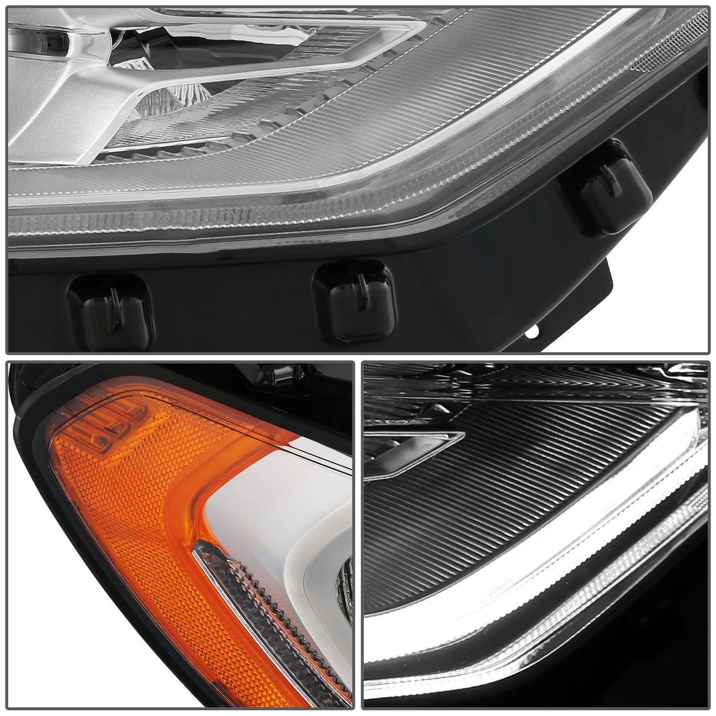 FAROS OE STYLE - 17-19 FORD FUSION HALOGEN HEADLIGHT -LED DRL - RIGHT SIDE