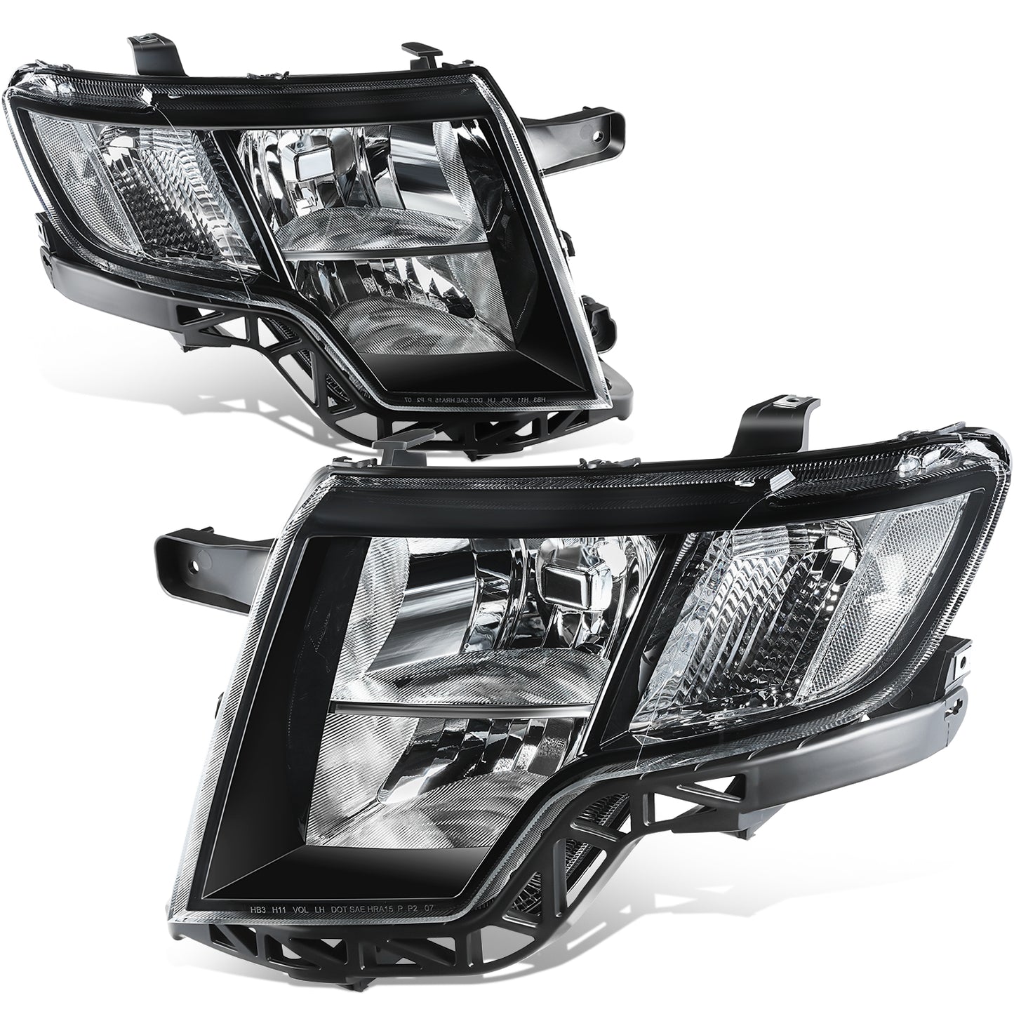 FAROS OE STYLE - 07-10 FORD EDGE - BLACK HOUSING - CLEAR REFLECTOR