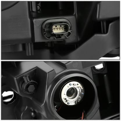 FAROS OE STYLE - 13-19 FORD TAURUS - FITS MODELS WITH FACTORY HALOGEN HEADLIGHTS - 9012 HIGH / LOW BEAM / 3457NA TURN SIGNAL / WY5W SIDE MARKER - BLACK HOUSING - RIGHT