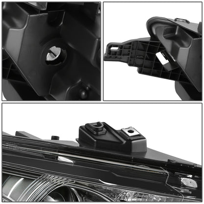 FAROS OE STYLE - 13-19 FORD TAURUS - FITS MODELS WITH FACTORY HALOGEN HEADLIGHTS - 9012 HIGH / LOW BEAM / 3457NA TURN SIGNAL / WY5W SIDE MARKER - BLACK HOUSING - RIGHT