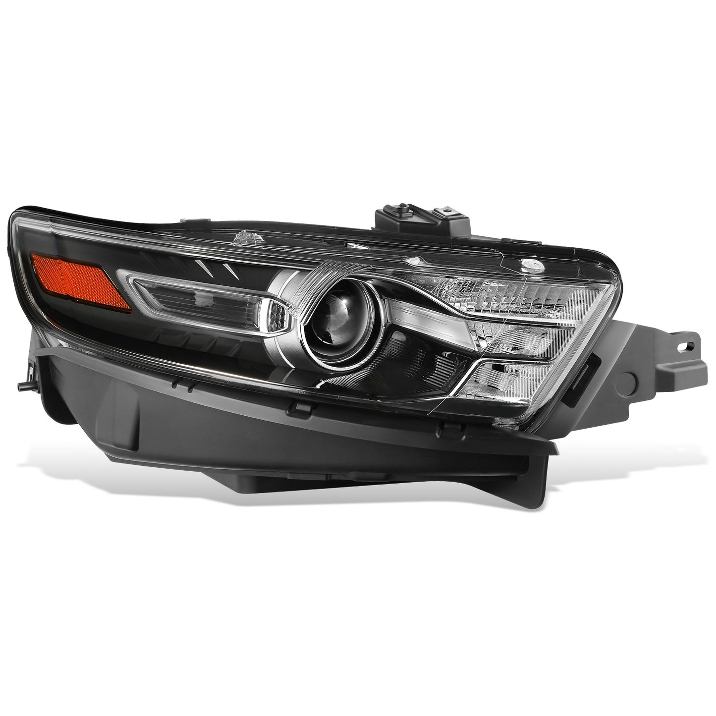 FAROS OE STYLE - 13-19 FORD TAURUS - FITS MODELS WITH FACTORY HALOGEN HEADLIGHTS - 9012 HIGH / LOW BEAM / 3457NA TURN SIGNAL / WY5W SIDE MARKER - BLACK HOUSING - RIGHT