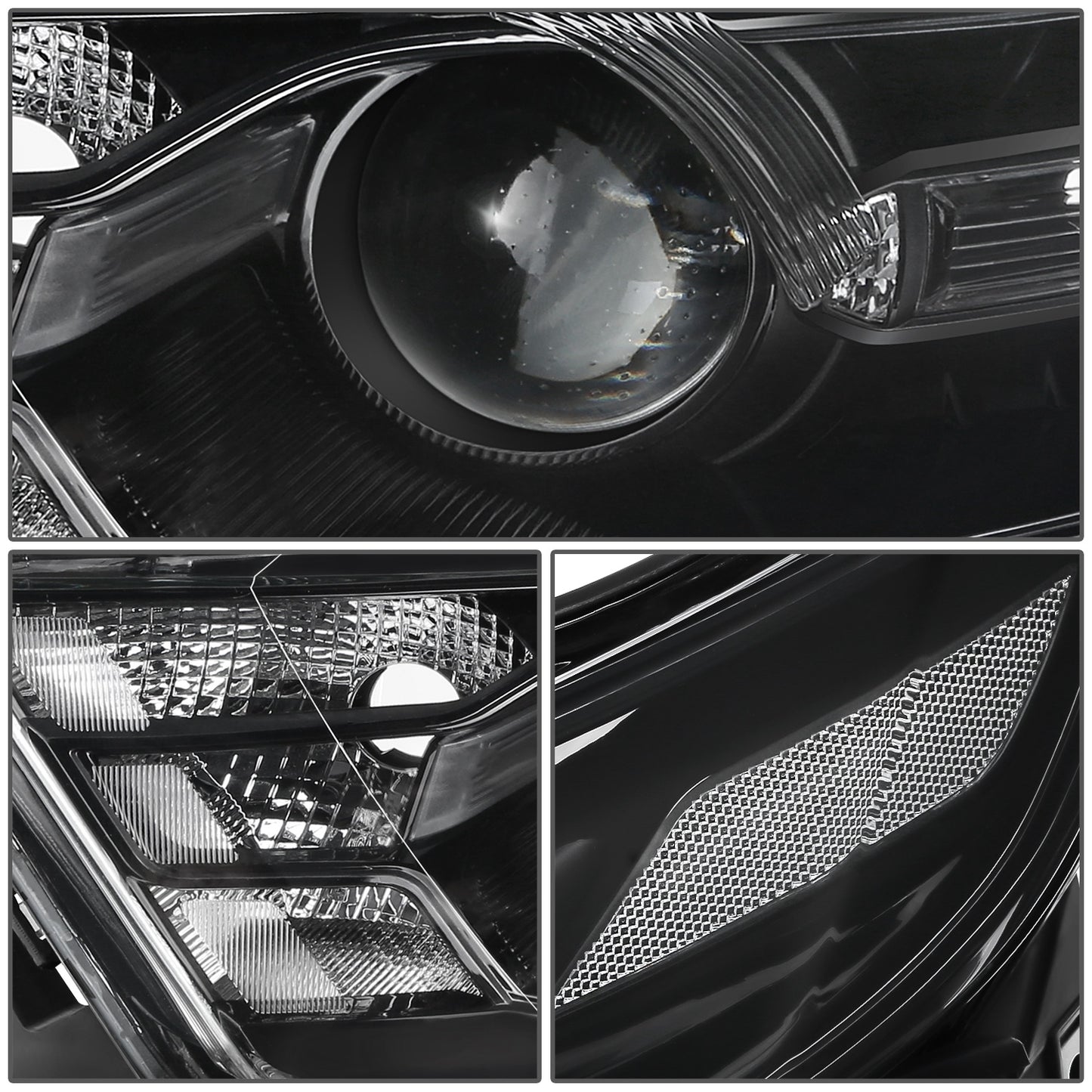 FAROS OE STYLE - 13-19 FORD TAURUS - FITS MODELS WITH FACTORY HALOGEN HEADLIGHTS - 9012 HIGH / LOW BEAM / 3457NA TURN SIGNAL / WY5W SIDE MARKER - BLACK HOUSING - CLEAR REFLECTOR