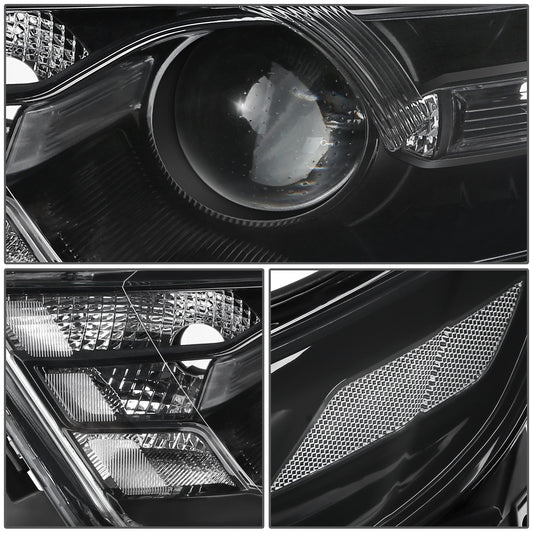 FAROS OE STYLE - 13-19 FORD TAURUS - FITS MODELS WITH FACTORY HALOGEN HEADLIGHTS - 9012 HIGH / LOW BEAM / 3457NA TURN SIGNAL / WY5W SIDE MARKER - BLACK HOUSING - CLEAR REFLECTOR