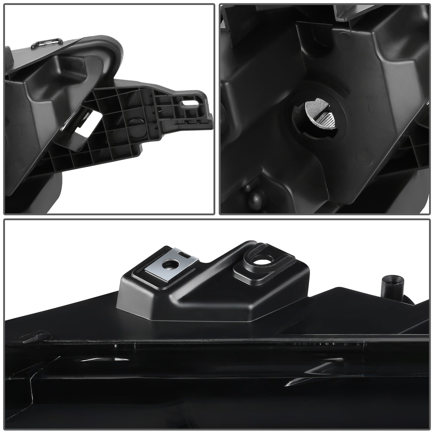 FAROS OE STYLE - 13-19 FORD TAURUS - FITS MODELS WITH FACTORY HALOGEN HEADLIGHTS - 9012 HIGH / LOW BEAM / 3457NA TURN SIGNAL / WY5W SIDE MARKER - BLACK HOUSING - CLEAR REFLECTOR
