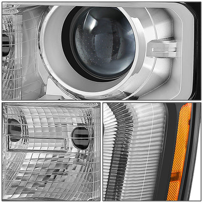 FAROS OE STYLE - 16-18 GMC SIERRA 1500 / 19 GMC SIERRA 1500 LIMITED - HID DRL HEADLIGHT - D5S HEADLIGHT / 7443NA TURN SIGNAL - BLACK HOUSING / AMBER REFLECTOR - LEFT