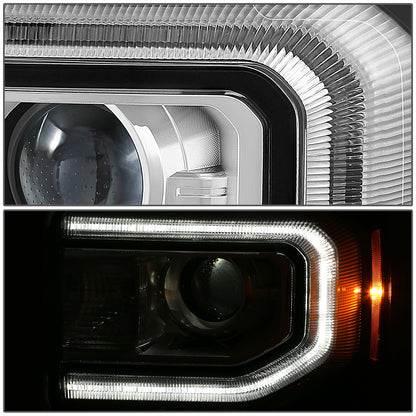 FAROS OE STYLE - 16-18 GMC SIERRA 1500 / 19 GMC SIERRA 1500 LIMITED - HID DRL HEADLIGHT - D5S HEADLIGHT / 7443NA TURN SIGNAL - BLACK HOUSING / AMBER REFLECTOR - LEFT AND RIGHT SET