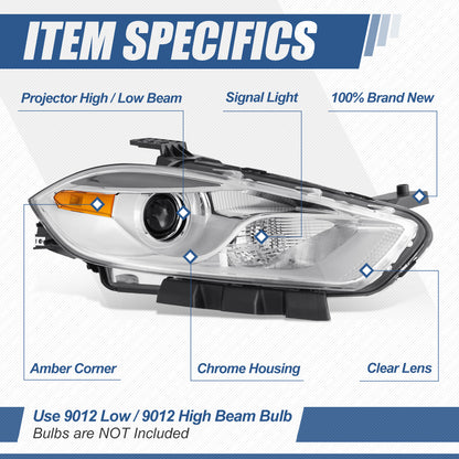 FAROS OE STYLE - 13-16 DODGE DART - CHROME HOUSING - RIGHT SIDE