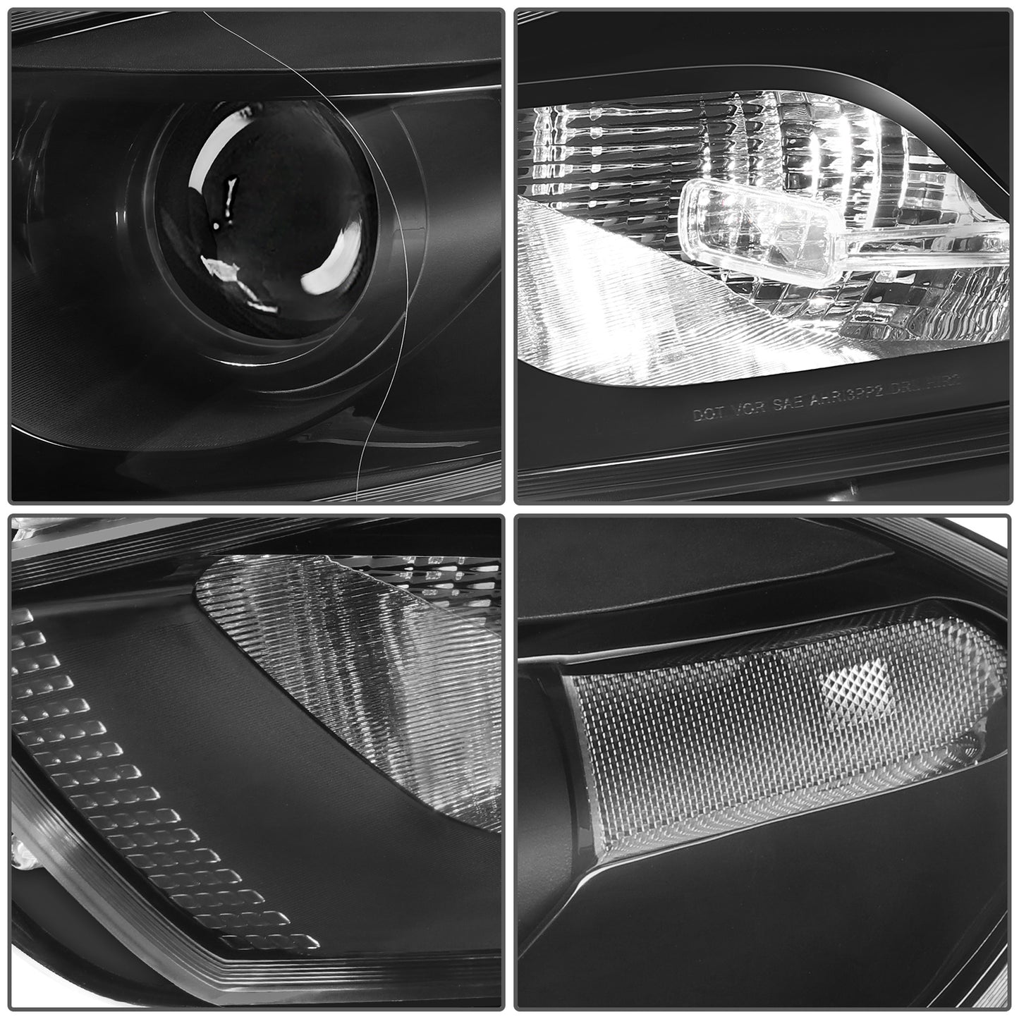 FAROS OE STYLE - 13-16 DODGE DART - BLACK HOUSING - CLEAR REFLECTOR