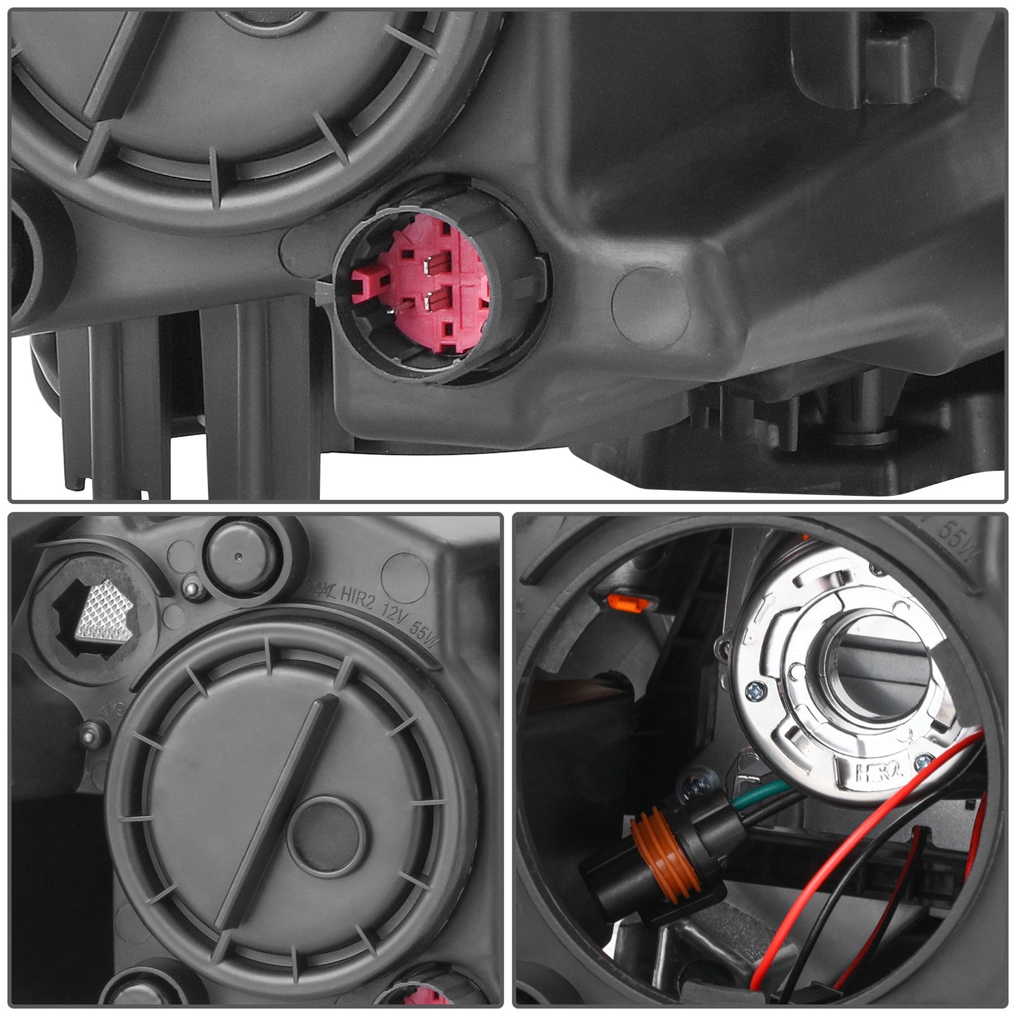 FAROS OE STYLE - 13-16 DODGE DART - BLACK HOUSING - CLEAR REFLECTOR