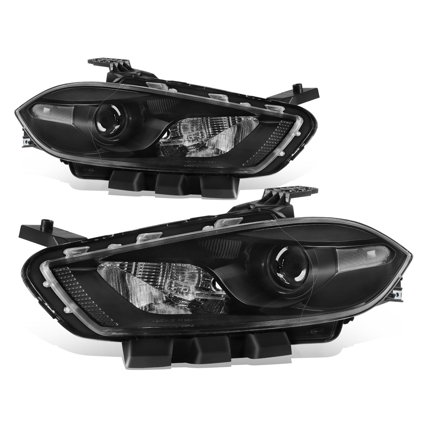 FAROS OE STYLE - 13-16 DODGE DART - BLACK HOUSING - CLEAR REFLECTOR