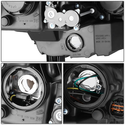 FAROS OE STYLE - 12-13 KIA SOUL - BLACK HOUSING - CLEAR REFLECTOR