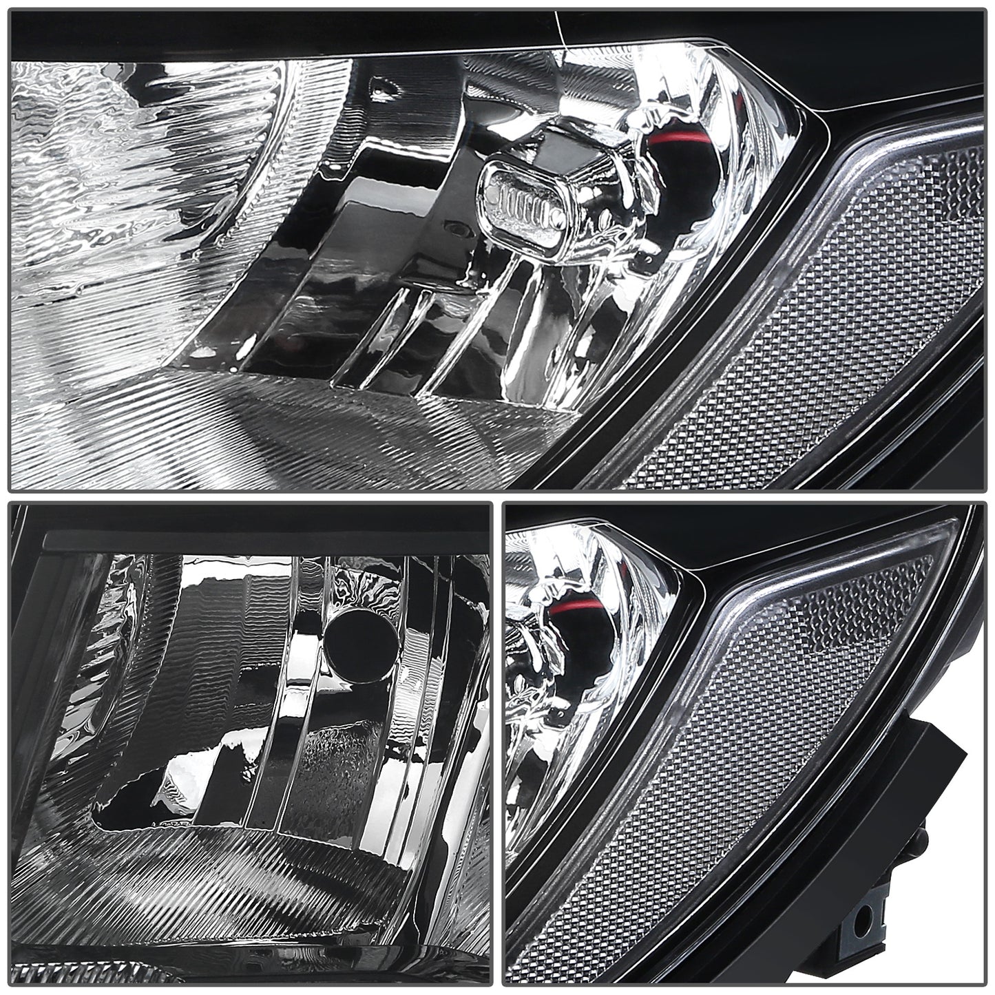 FAROS OE STYLE - 17-21 JEEP COMPASS - BLACK HOUSING - CLEAR REFLECTOR