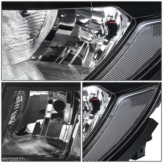 FAROS OE STYLE - 17-21 JEEP COMPASS - BLACK HOUSING - CLEAR REFLECTOR