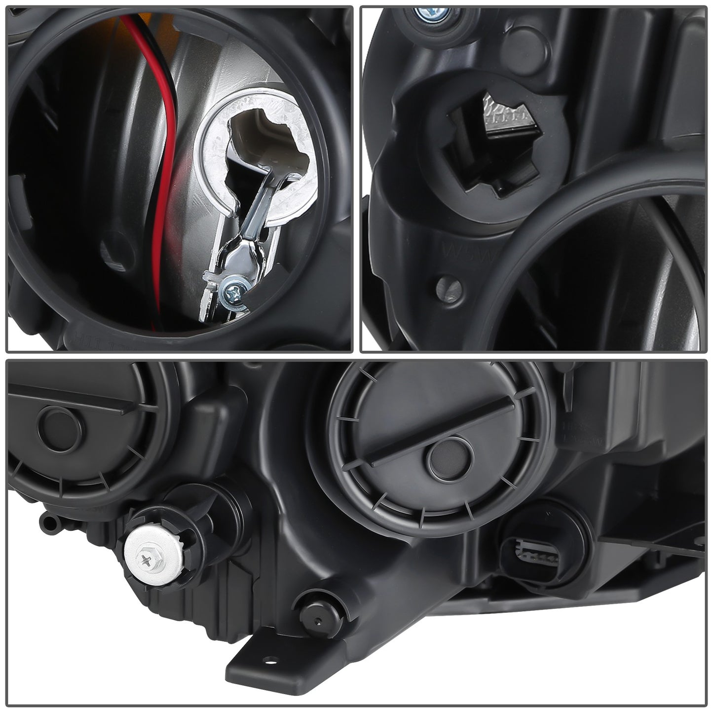 FAROS OE STYLE - 17-21 JEEP COMPASS - BLACK HOUSING - CLEAR REFLECTOR