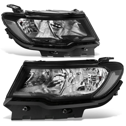 FAROS OE STYLE - 17-21 JEEP COMPASS - BLACK HOUSING - CLEAR REFLECTOR