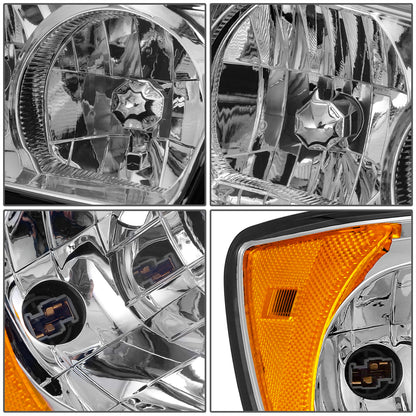 FAROS OE STYLE - 06-08 SUBARU FORESTER - FITS MODELS WITH FACTORY HALOGEN HEADLIGHTS - FITS MODELS WITHOUT SPORT PACKAGE - H1 LOW / 9005 HIGH / 168 MARKER / 7440NA TURN SIGNAL - CHROME HOUSING / AMBER REFLECTOR - RIGHT