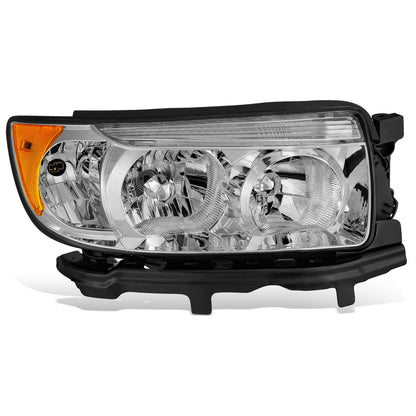 FAROS OE STYLE - 06-08 SUBARU FORESTER - FITS MODELS WITH FACTORY HALOGEN HEADLIGHTS - FITS MODELS WITHOUT SPORT PACKAGE - H1 LOW / 9005 HIGH / 168 MARKER / 7440NA TURN SIGNAL - CHROME HOUSING / AMBER REFLECTOR - RIGHT