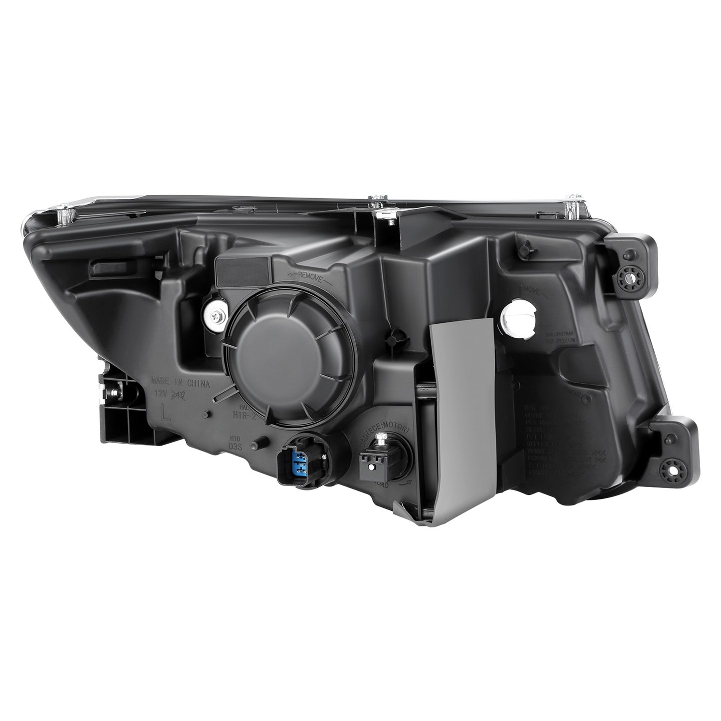 FAROS OE STYLE - 11-14 FORD EDGE - HID HEADLIGHT - D3S HEADLIGHT / 3457A TURN SIGNAL - CHROME HOUSING / AMBER REFLECTOR - LEFT