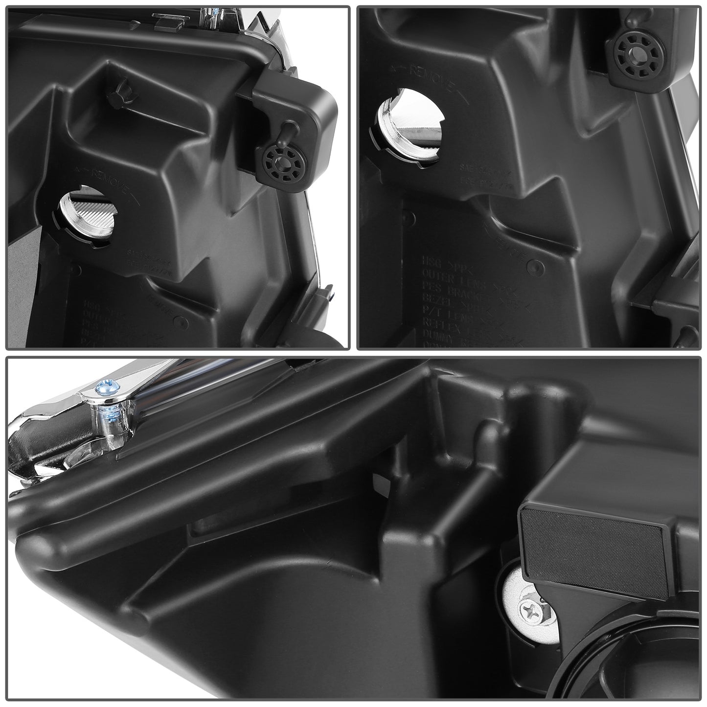 FAROS OE STYLE - 11-14 FORD EDGE - HID HEADLIGHT - D3S HEADLIGHT / 3457A TURN SIGNAL - CHROME HOUSING / AMBER REFLECTOR - LEFT