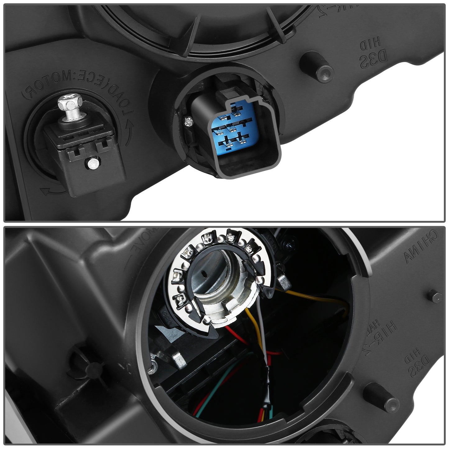 FAROS OE STYLE - 11-14 FORD EDGE - HID HEADLIGHT - D3S HEADLIGHT / 3457A TURN SIGNAL - CHROME HOUSING / AMBER REFLECTOR - RIGHT