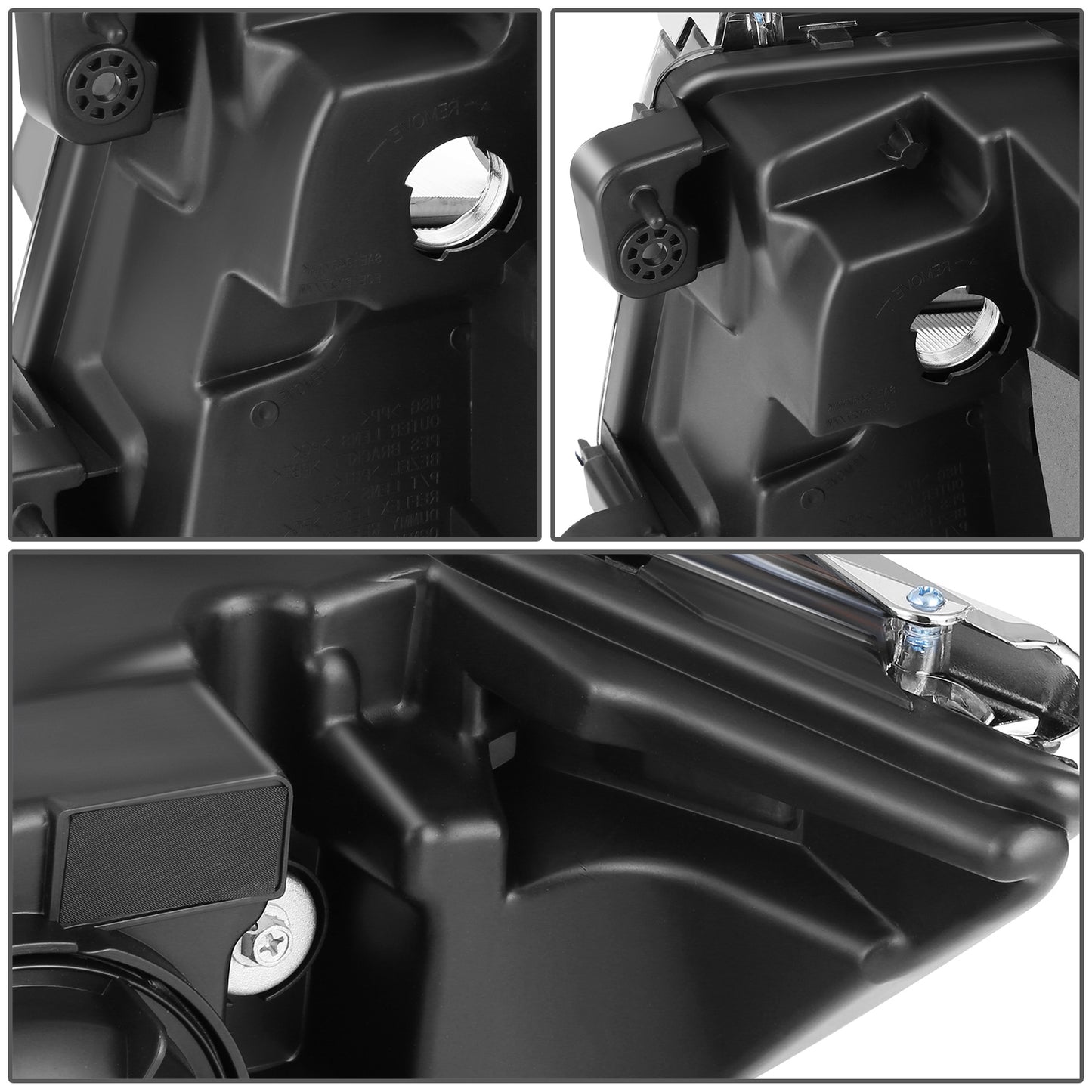 FAROS OE STYLE - 11-14 FORD EDGE - HID HEADLIGHT - D3S HEADLIGHT / 3457A TURN SIGNAL - CHROME HOUSING / AMBER REFLECTOR - RIGHT