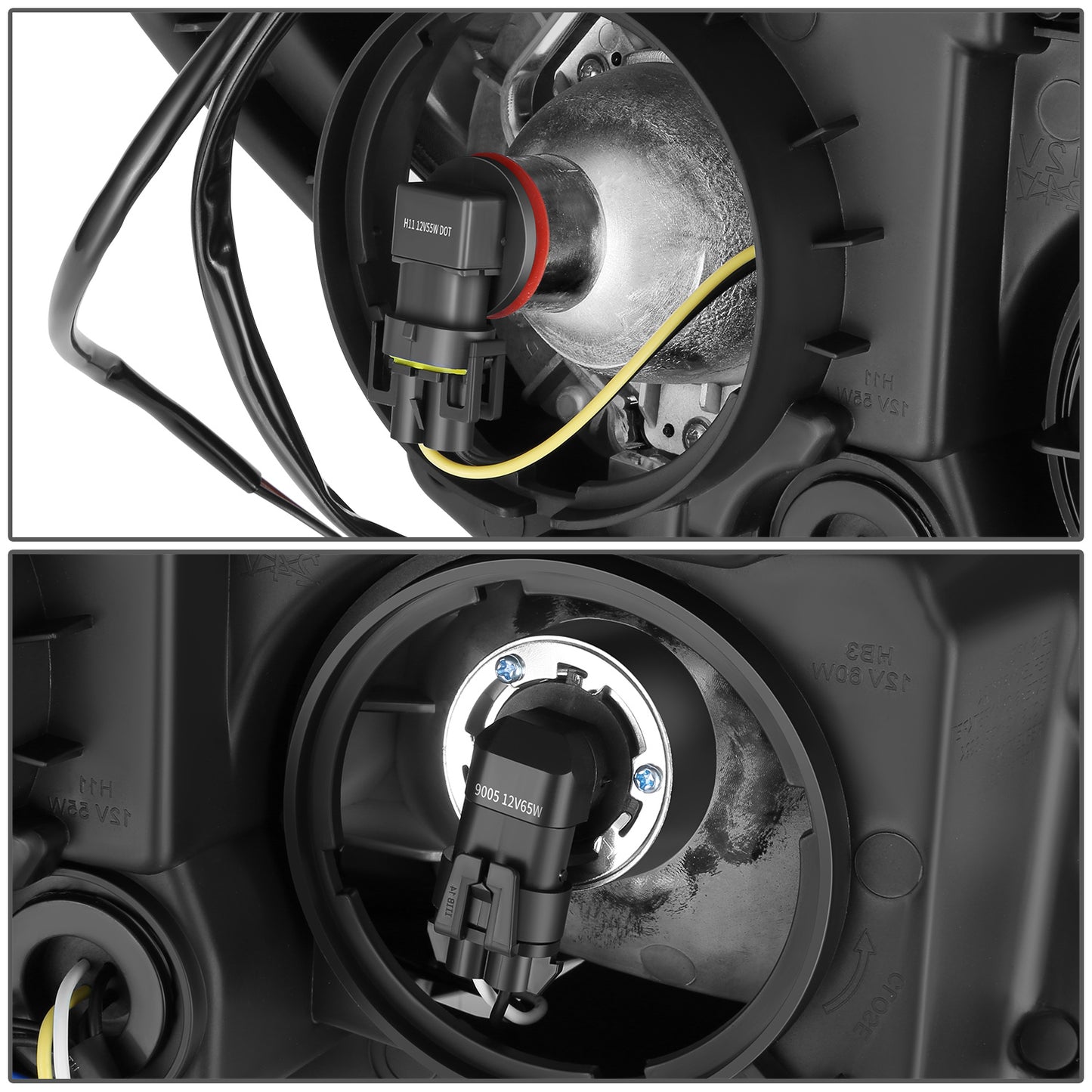 FAROS OE STYLE - 10-15 CHEVY EQUINOX - FITS LTZ MODELS - PROJECTOR HEADLIGHT - H11 LOW / 9005 HIGH / 194 MARKER / 7443NA TURN SIGNAL - CHROME HOUSING / AMBER REFLECTOR - LEFT
